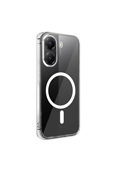Forzacase Xiaomi Poco X7 Pro ile uyumlu ClearMag Serisi Magsafe Özellikli Kri...