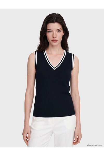 LC Waikiki Trendlucky Women's Ribbed Athlete's Tank Top with Stripe Detail