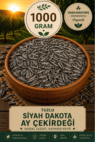 Cihan Kuruyemiş 1000GR. Dakota Tuzlu Çekirdek