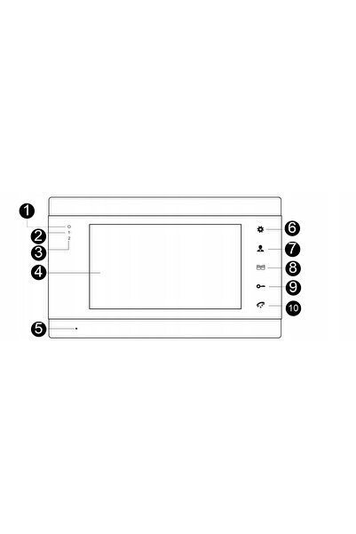 NO BRAND Monitor pentru videointerfon EURA VDA-01C5W
