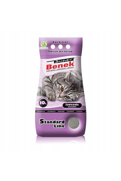 NO BRAND Așternut igienic pentru pisici SUPER BENEK Standard Lawenda 10 l