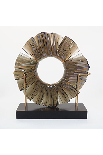 ESRA BALCI GLASSART Glassic Serisi El Yapımı Füzyon Cam Disk Heykel | Bronz, ...