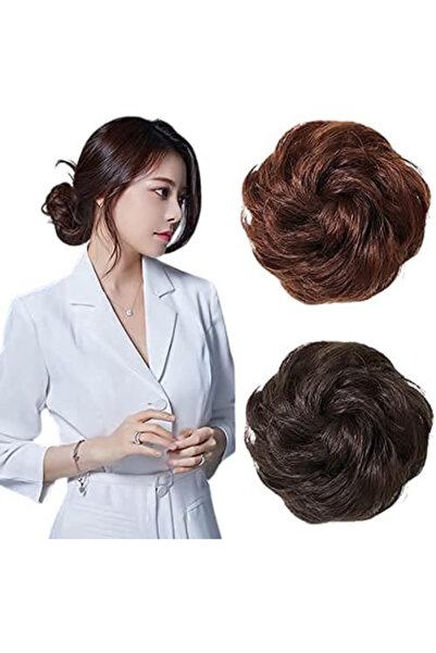 Estelle Messy Bun Scrunchie with Elastic Rubber Band, Updo Chignon Donut Pony...