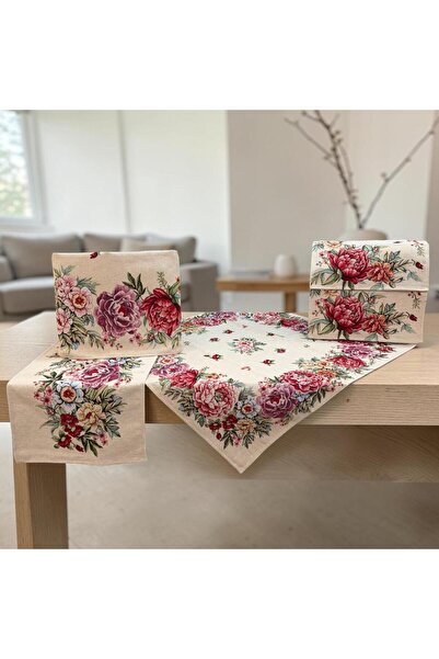 Linea Home ΣΕΤ 5ΤΜΧ ΚΑΡΕ ΣΤΟΦΑ ΔΑΜΑΣΚΟ ΙΣΠΑΝΙΑΣ CARMEN ΤΕΜΑΧΙΩΝ ΤΡΑΠ/ΛΟ 140Χ1...