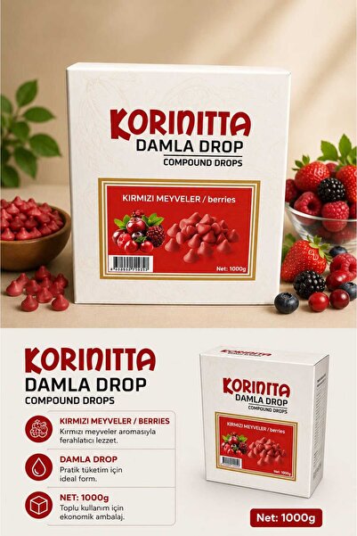 Korinitta DAMLA DROP KIRMIZI MEYVELER 1000 GR