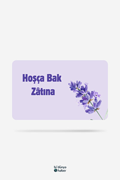 Bi Dünya Haber Hoşça Bak Zâtına (Mor) Temalı Buzdolabı Magneti Mutfak Süsü He...