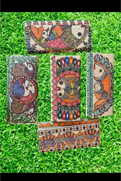 Kanyaka Indian Madhubani-Painting Jute Hand clutch