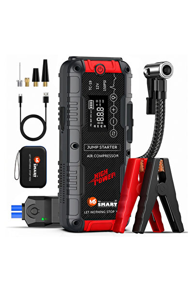 MR.SMART F.T.C MR.SMART Jump Starter with Air Compressor, 10000mAh Portable B...