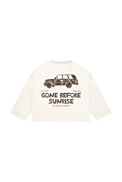 lethestudios Gone Before Sunrise Baskılı Uzun Kollu Basic T-Shirt
