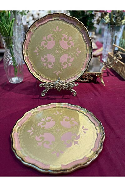 ML 2 Pieces Rosewood Tray 28 cm