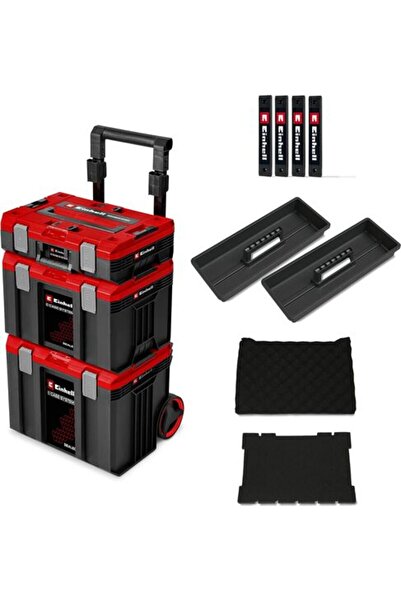 Einhell Set 3 cutii de transport E-Case Einhell, atelier rulant, etansate, ma...