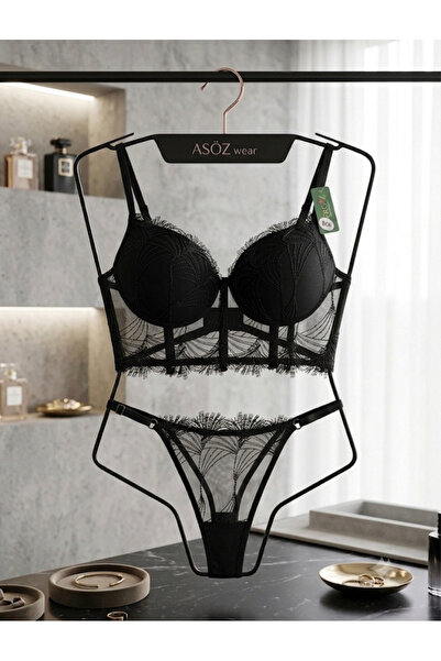 miss nergiz lingerie Saçaklı Sütyen Takım