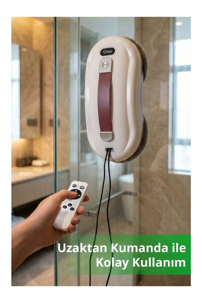 Kivi KWC-7131 Pencere Temizleme Robotu | Otomatik Emiş & Çift Mop & Uzaktan K...