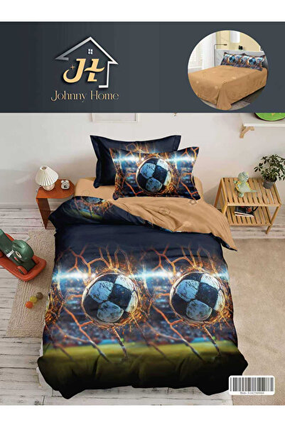 Pucioasa Set de lenjerie de pat cu model 3D cu mingi de fotbal, husă de pilot...