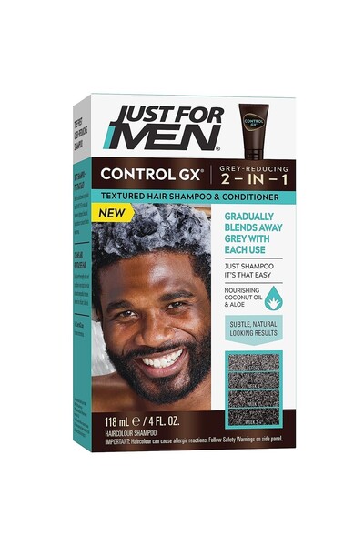 Just For Men Șampon cu culoare graduală, Just For me n, Păr texturat GX, Redu...