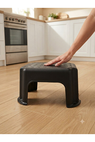 OEM Scaunel din plastic multifunctional, pentru casa, Negru , 43 × 35 × 23 cm