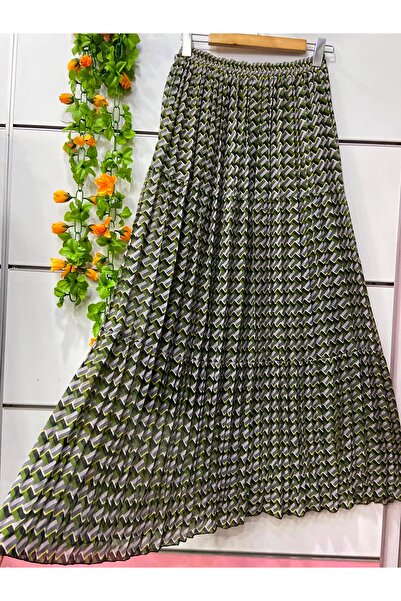 edu collection Patterned chiffon skirt lined