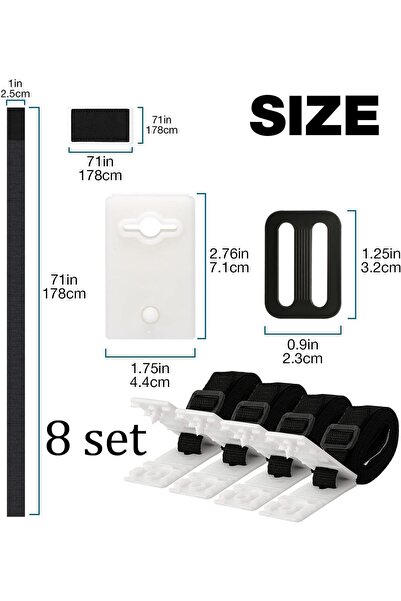 Generic 8-Piece Pool Cover Reel Accessory Kit, Adjustable Heavy-Duty Solar Bl...