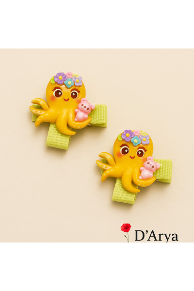 Darya مشبك شعر من السيراميك بتصميم بحري للفتيات مكون من قطعتين