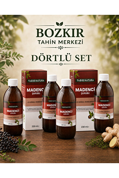 TABİB NATURA Bozkır Tahin Merkezi Madenci şurubu 230 Gr 4 Adet(şekersiz& bitk...
