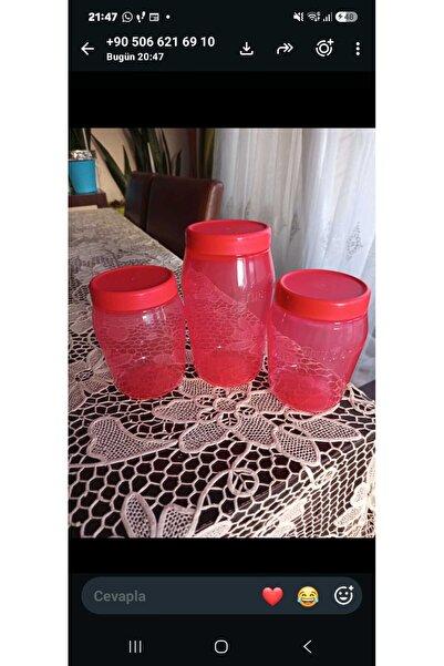 Tupperware Evrensel Kavanoz Kor Pırıltı 3 lü Yeni Renk