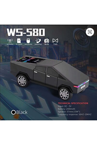 Arvonx Wster WS-580 Music Car Speaker (Cybertruck, LED)