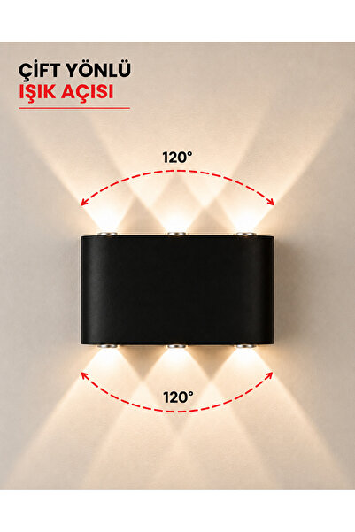SerBugo SBL-006 Dekoratif Çift Taraf Duvar Aydınlatma Led Aplik Duvar Lambası...