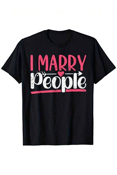 23ERVA تي شيرت I Marry People للعازلةين على شهادة الزواج |   100% قطن، قليل ا...