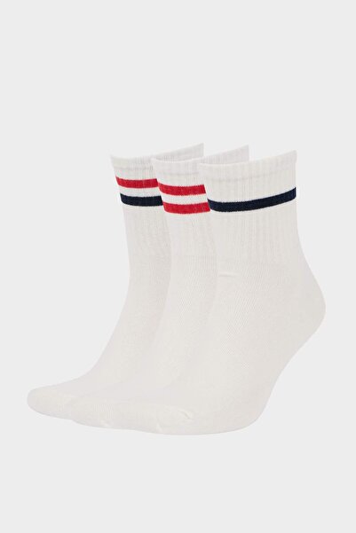 DeFacto Men's 3-Piece Cotton Socks E9344Axns