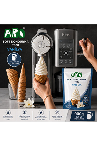 Aro Vanilya Soft Dondurma 300gr Ev tipi makine için Ninja