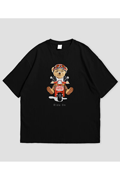 Grafftee Clothing Μπλουζάκι Ride On με στάμπα Unisex Oversize