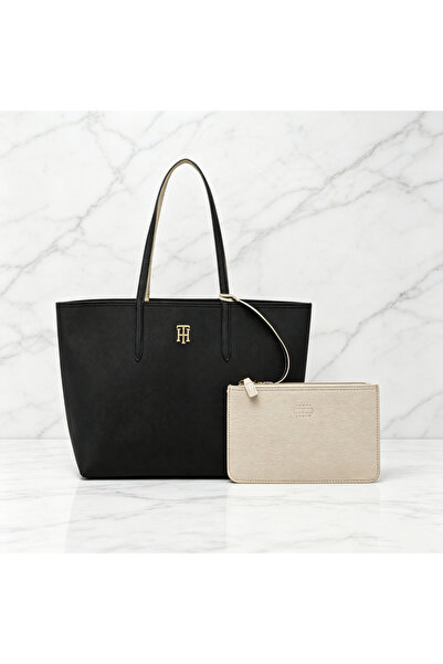 Tommy Hilfiger Curve Women's Double-sided Two-color Large Capacity Handbag Fa...