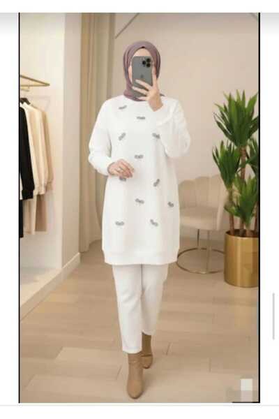 azramfashıon tekstil Women's Bow Detailed Hijab Tunic