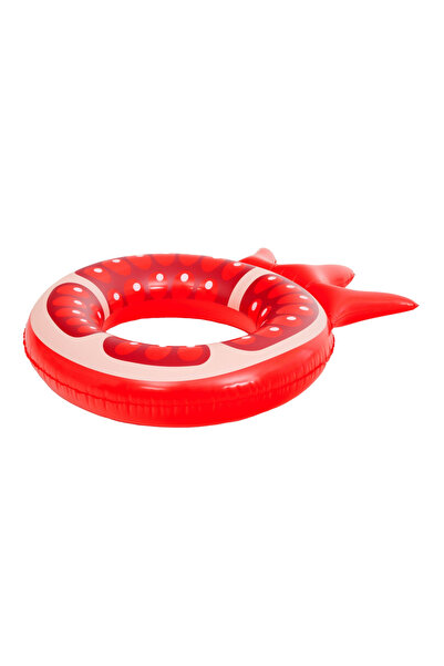 Jilong Red Pomegranate Inflatable Pool & Beach Float Swim Ring, PVC