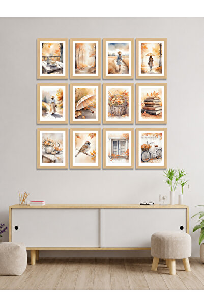 woodsia 12 Piece Frame Look Wooden Mdf Painting Set Set1157