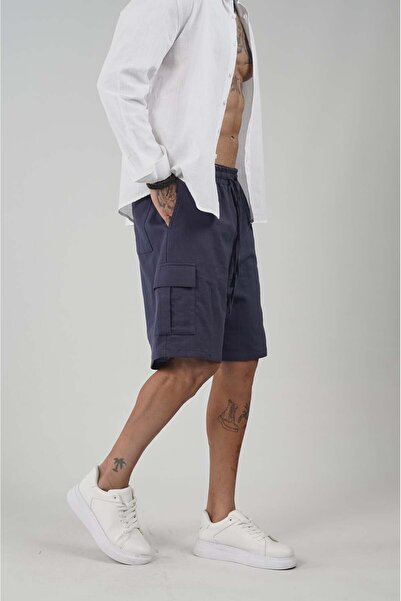 king brich Cotton Linen Men's Shorts with Cargo Pockets