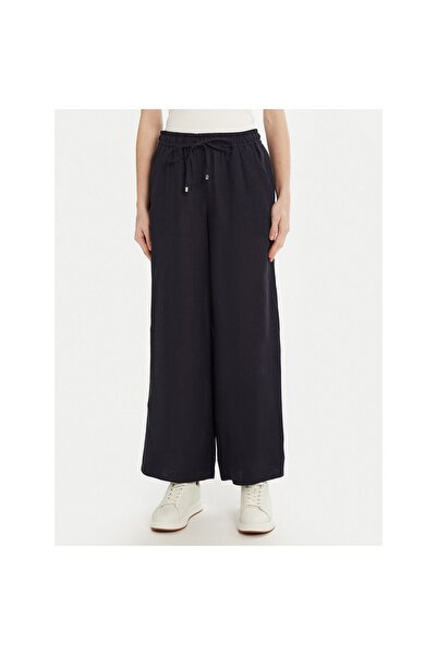 Marella Pantaloni de damă din material textil 2513131084200 Bleumarin