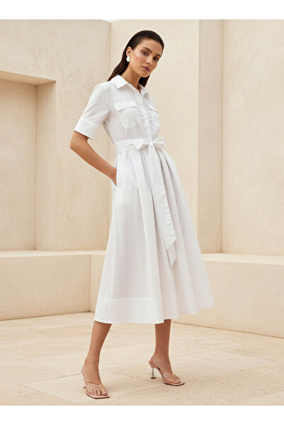 FAV FLARED POPLIN SHIRT DRESS