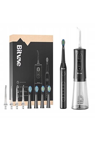 NO BRAND Periuță de dinți sonică BITVAE D2 + Irigator bucal C2 Negru