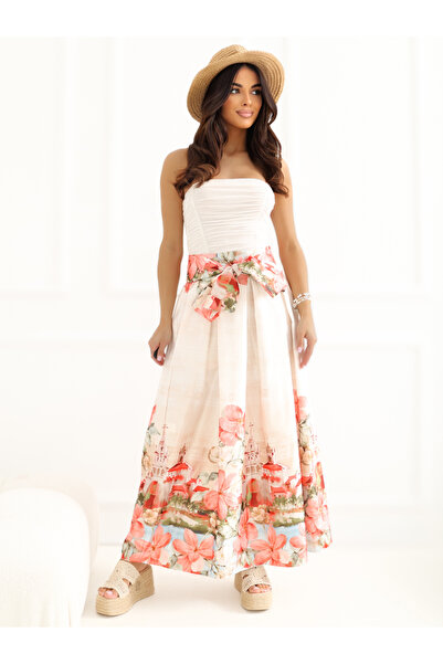 UFashion Fustă elegantă cu imprimeu floral