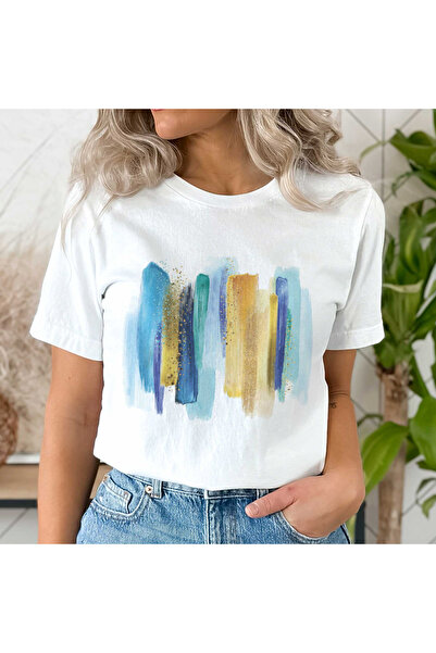 Orielle Tricou Blue Strokes