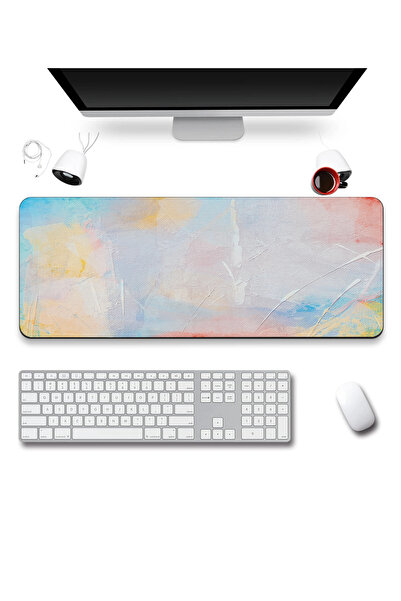 SonicTouch Mousepad pentru tastatură 40x90cm Pânză pastelată, fără cusături, ...