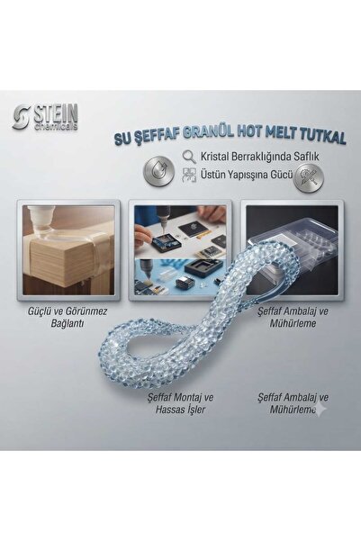 STEİN STA432 SU (CAM) ŞEFFAFI KRİSTAL BERRAKLIĞINDA SAFLIK BONCUK (GRANÜL) HO...