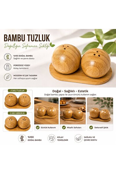 Top Şekilli Tuzluk Biberlik Seti