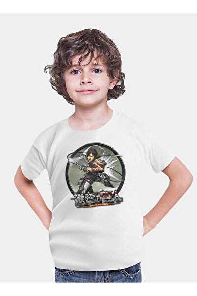 Generic عالم الموضة تيشرت قطن بطباعة عالية الجودة بتصميم انمي هجوم العمالقة ايرن