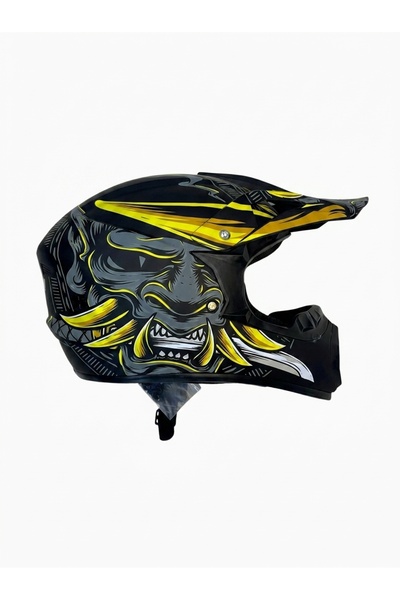 niyazi Japanese Oni Design Helmet Motorcycle Riding Helmet Motocross Adult He...