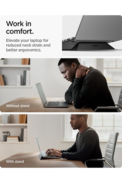 Spigen Slim Fold Portable Laptop Stand, Foldable with Comfortable Lifting Ang...