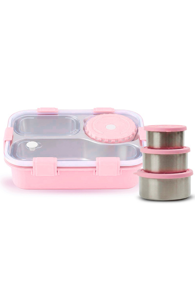 STAR BABiES Removable Stainless Steel Compartment Lunch Box With 3 Multi-Size...
