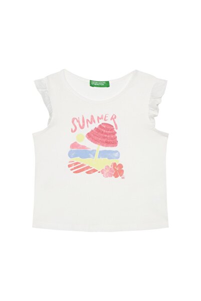 United Colors of Benetton Tricou de fată 3I1XG10JK Alb