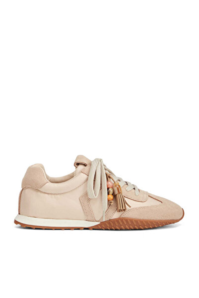 Tergan Bej Deri-Tekstil Kadın Sneaker - K26I1AY68649-V1Z